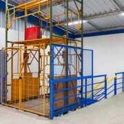 cargo lift in a warehouse