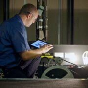 Lift maintenance worker