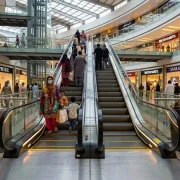 Escalator installation in a mall retail space Pakistan – Hub Elevator